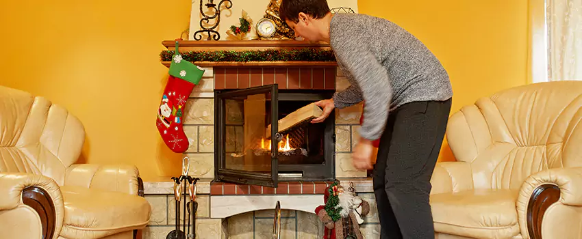 Rusted Metal Fireplace Restoration in Dodge City, Kansas